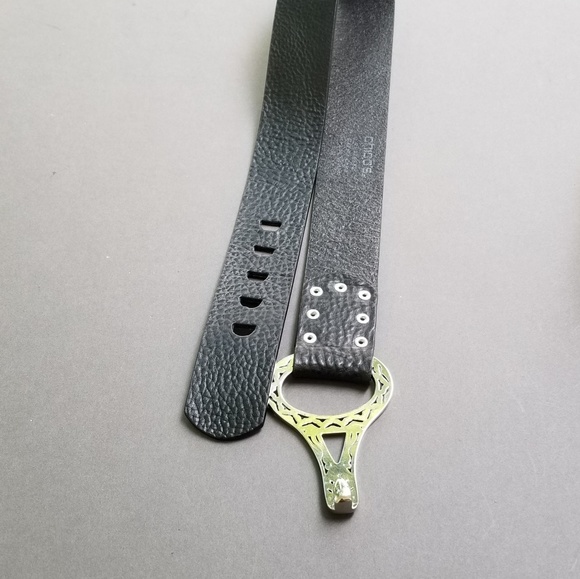 Chico\'s Black Leather Cinch Belt main image 5